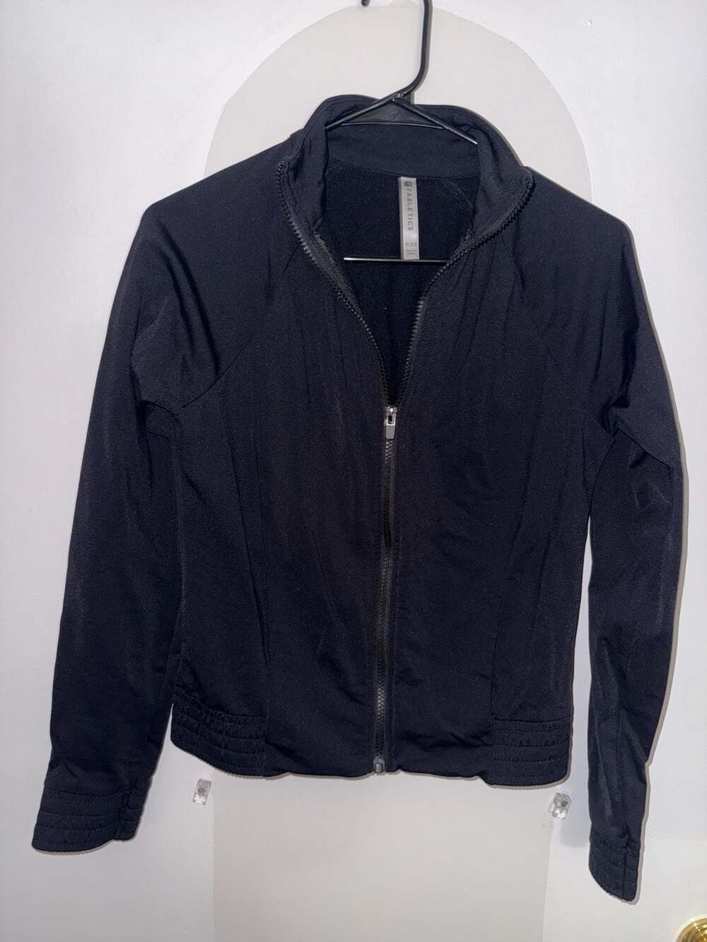 Fabletics Women's Black Full-Zip Activewear Track Jacket